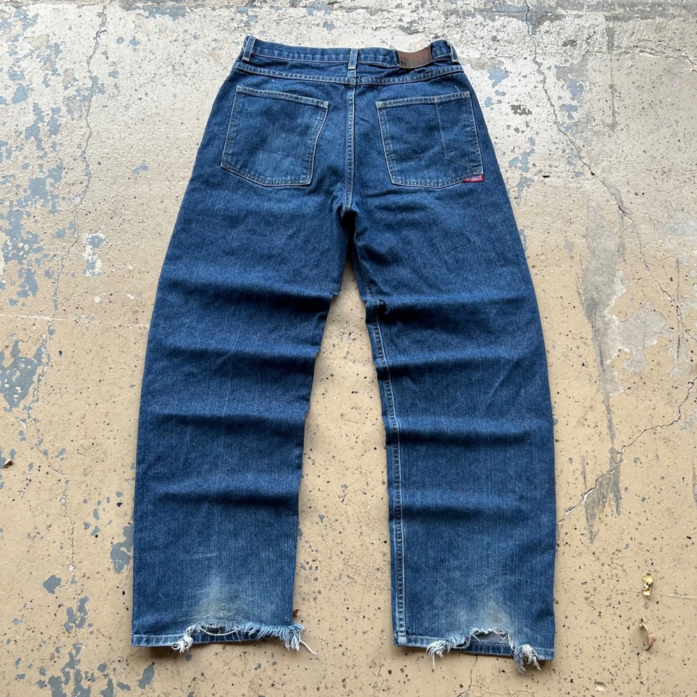 Vintage Nautica Jeans Company Baggy Denim Jeans 33x32 Blue 2000s Y2K Wide Leg